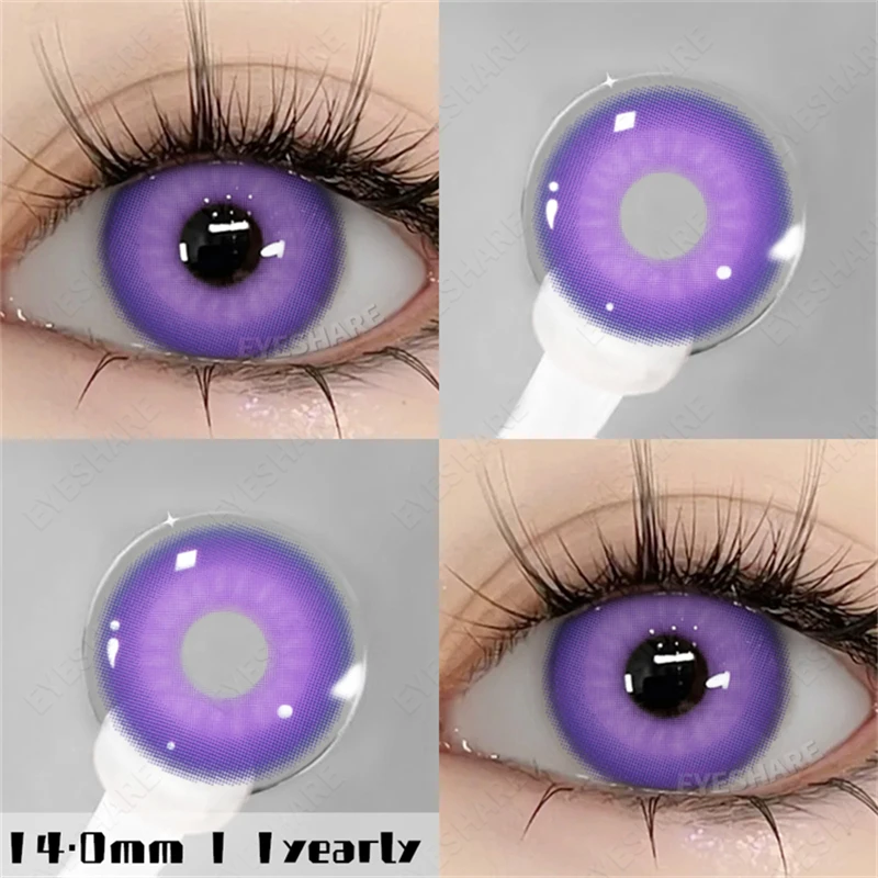 EYESHARE Farbige Kontaktlinsen, 2 Stück, bunte Kontaktlinsen, Anime, Cosplay, Kontaktlinsen, Halloween, Schönheit, Make-up, Farblinse