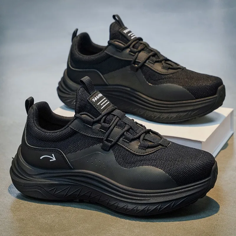 

Новые мужские кроссовки 2026 года: дышащие слипоны на толстой подошве для увеличения роста, широкие и удобные, для улицы и работы