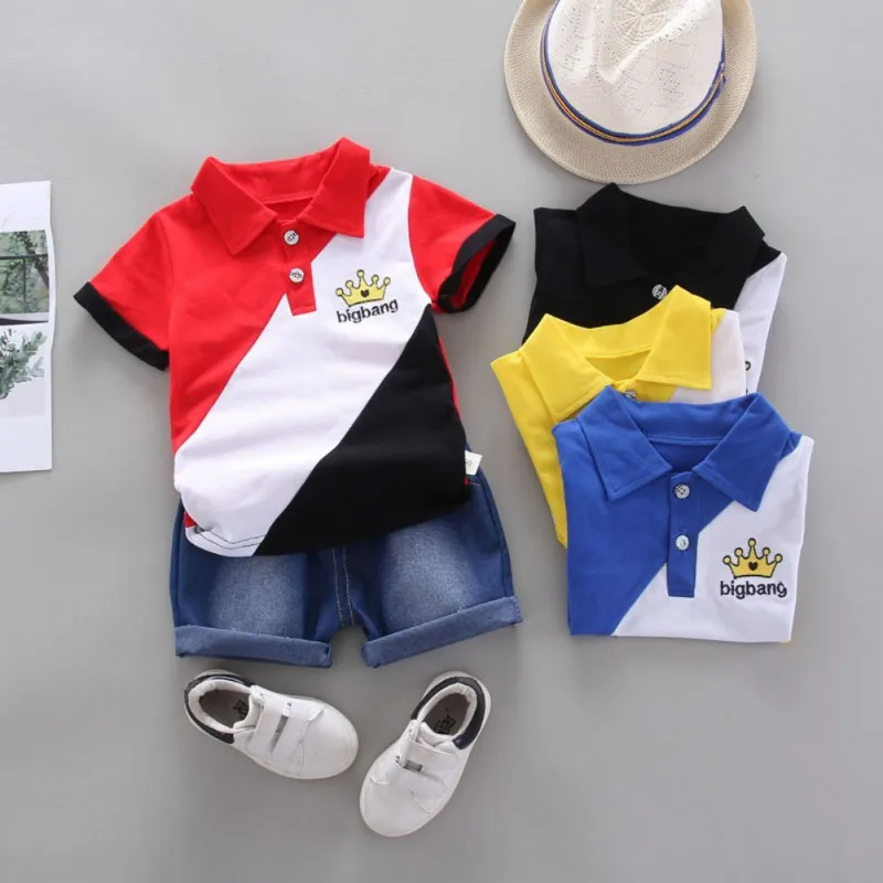 Summer Cool Pattern Children Kid\'s Sport Suit Baby Little Boy\'s Clothing Set Toddler Boys Formal Clothes Sets For 0.3-4Y