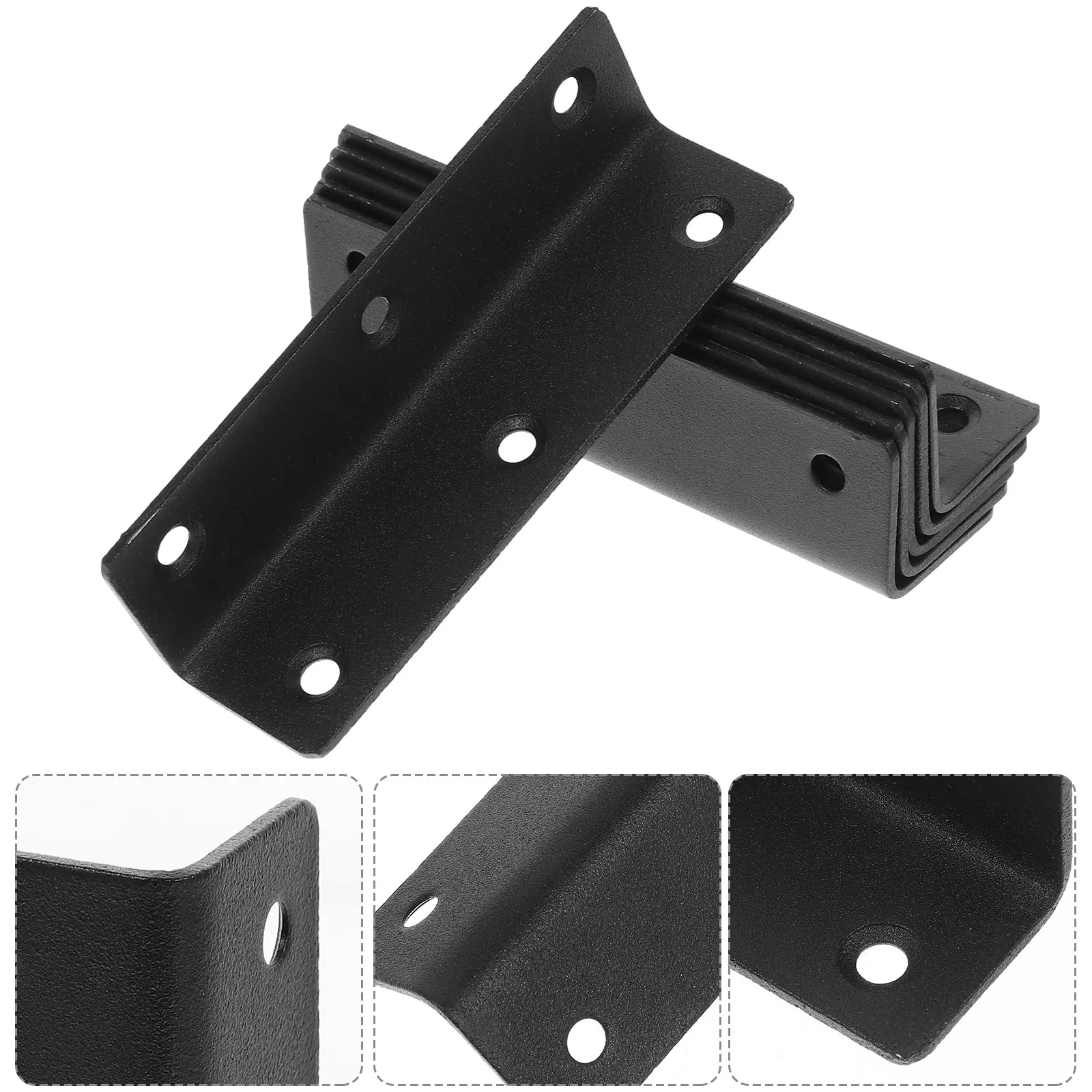 6Pcs Stainless Steel Angle Brackets L Brackets Heavy Duty Flat Corner Braces for Wood Furniture Cabinets Doors Windows