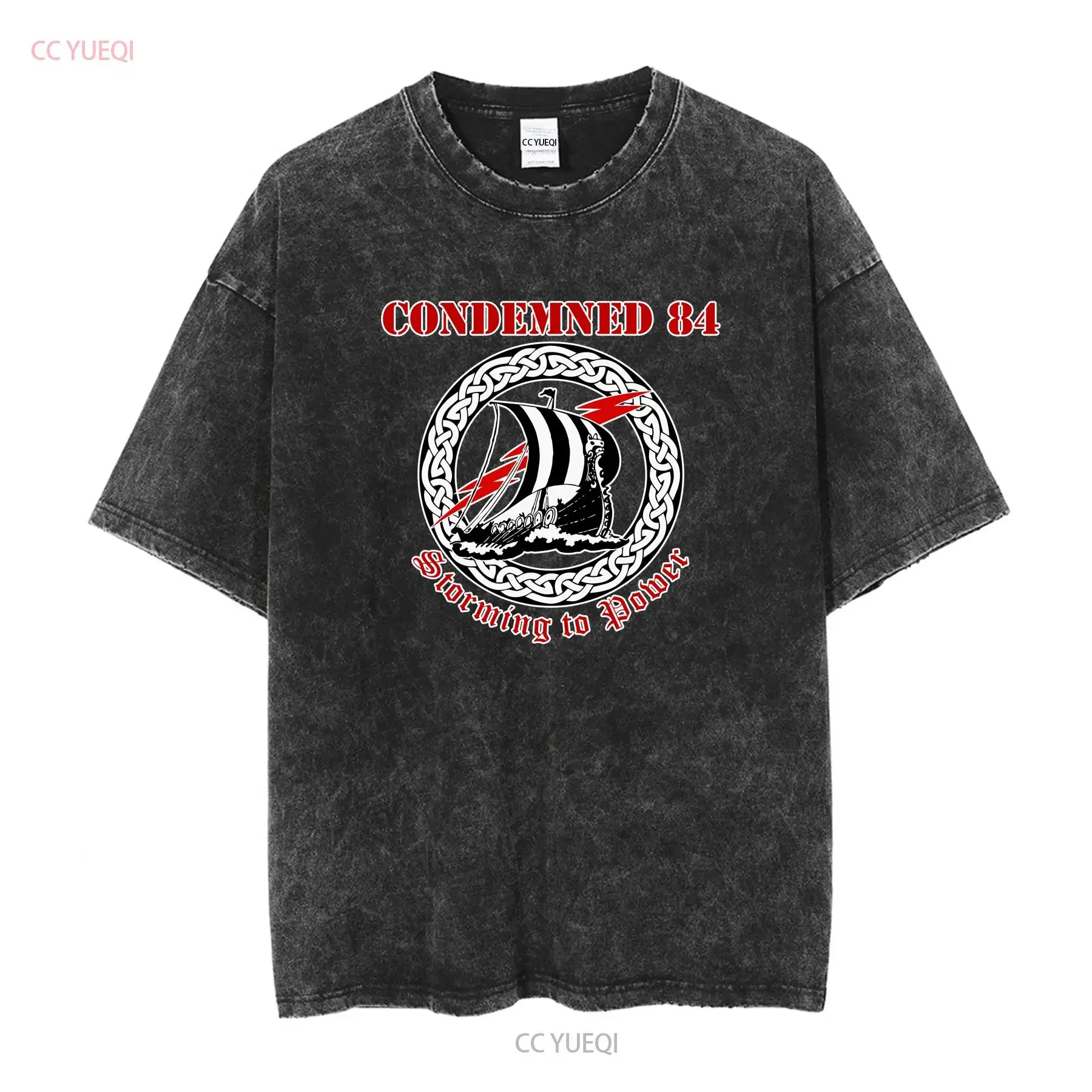 New T Shirt Condemned 84 Storming to Power Funny American Size S 5XL vintage Washed Casual Versatile Top For Everyday Wear