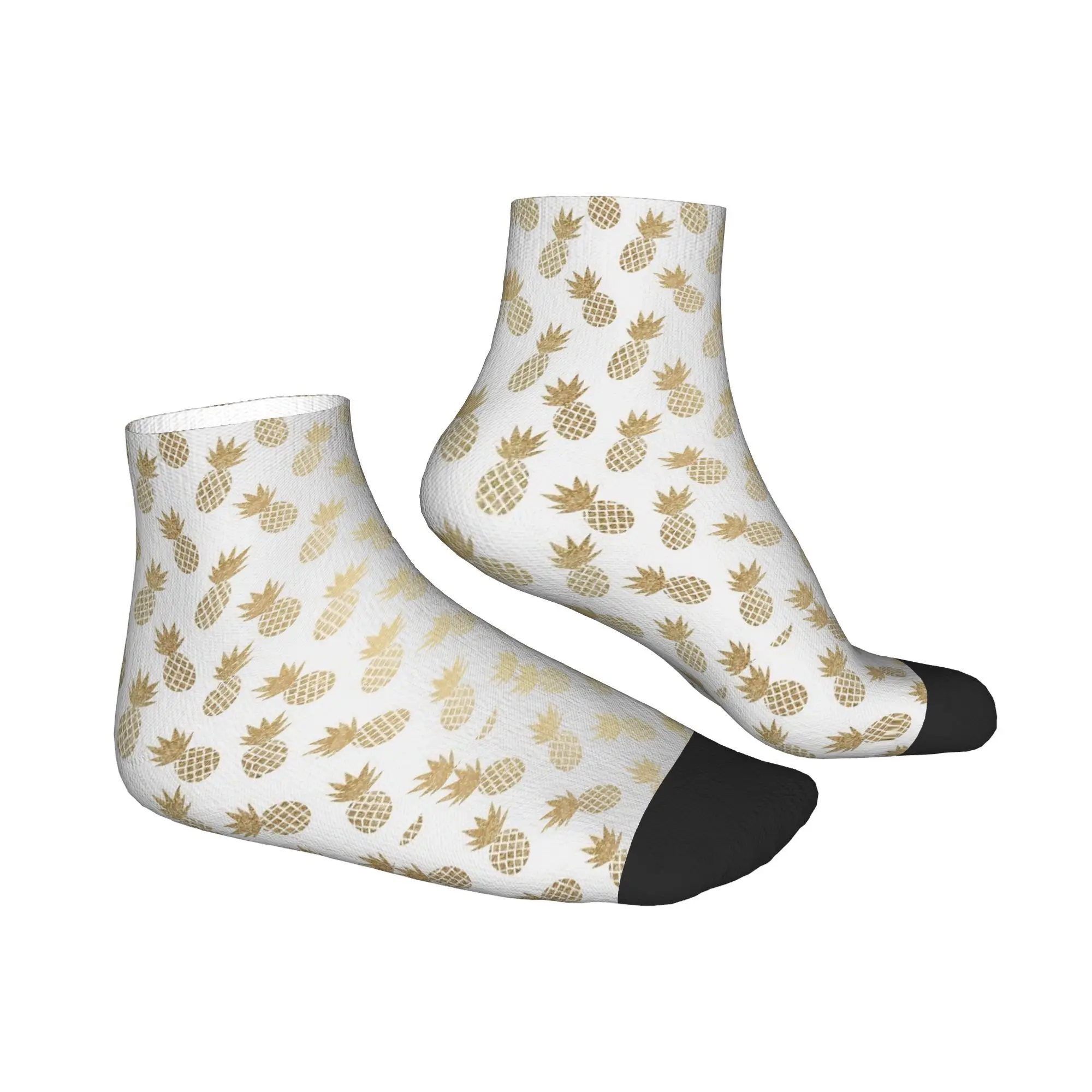 جميع المواسم الذهب الأناناس نمط الجوارب Harajuku امتصاص العرق طاقم الجوارب جوارب الموضة للرجال النساء هدايا عيد الميلاد