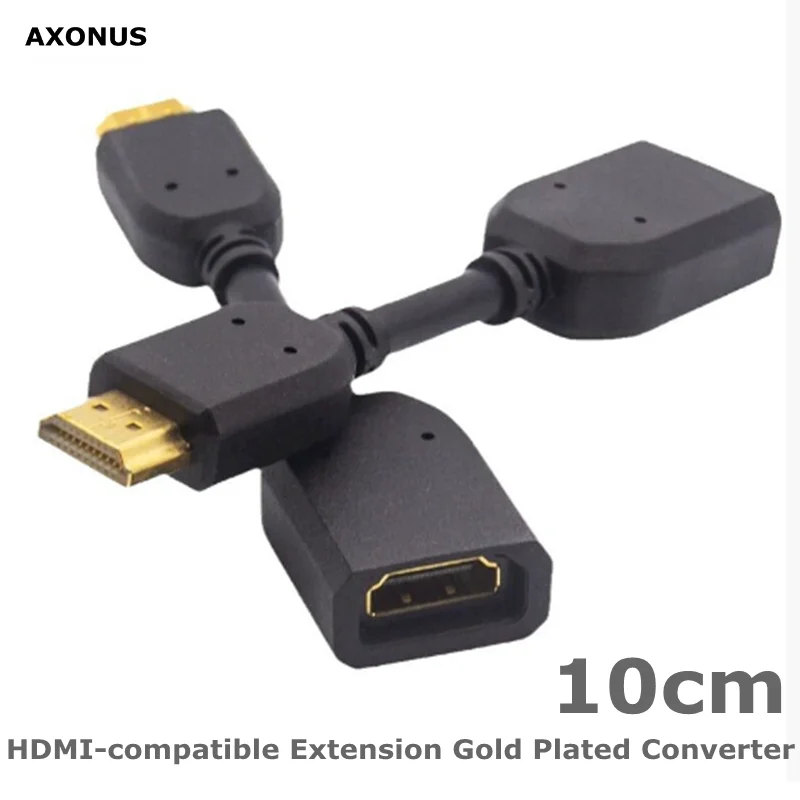 0.1m HDMI-compatible Male to Female Adapter Adjustable Short HDMI Cable Supports 3D 1080P  for Fire TV Stick, Roku Stick