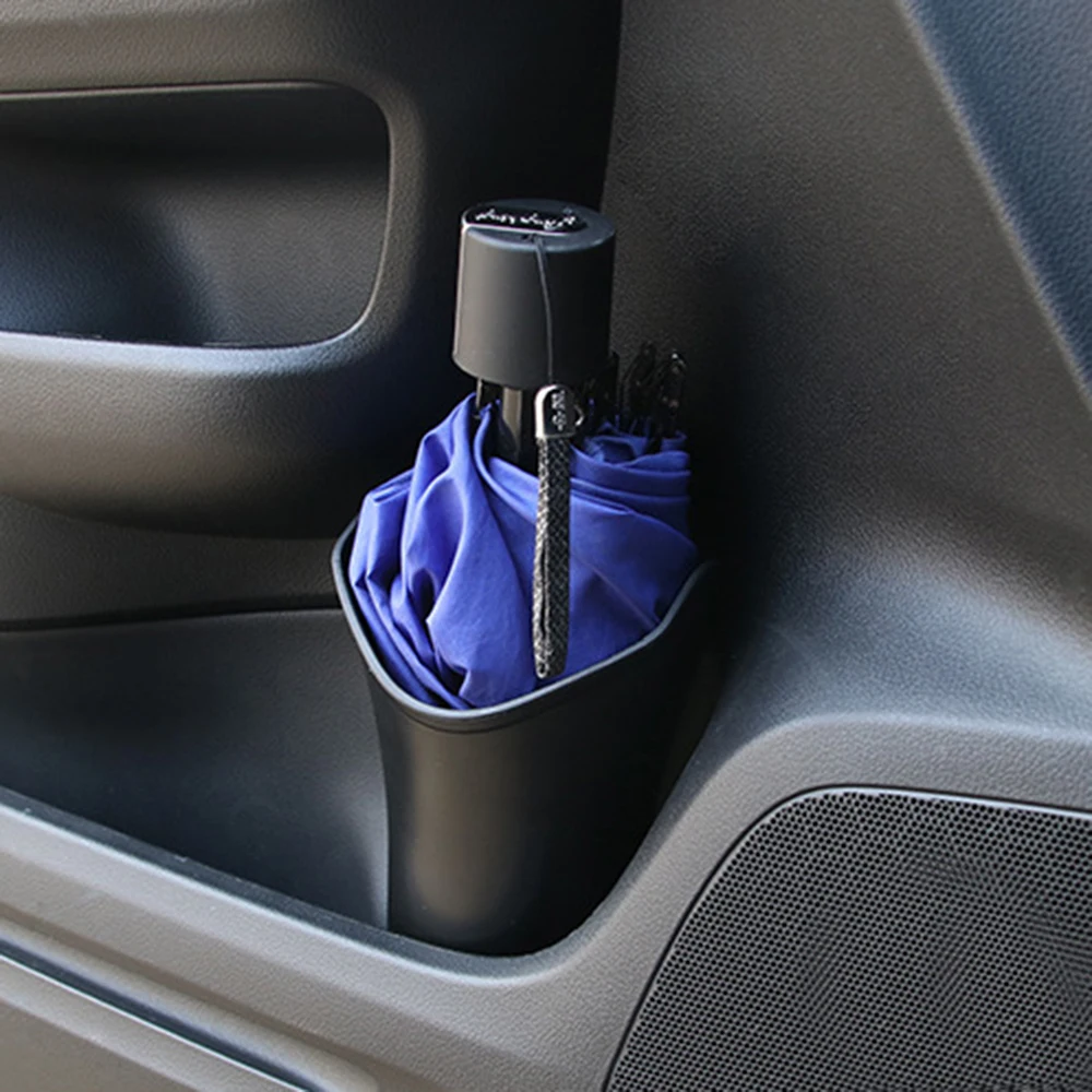 Car Seat Back Umbrella Bucket Holder Waterproof Storage Bag Folding Long Handle Umbrella Universal Auto Storage Tools Car Trash