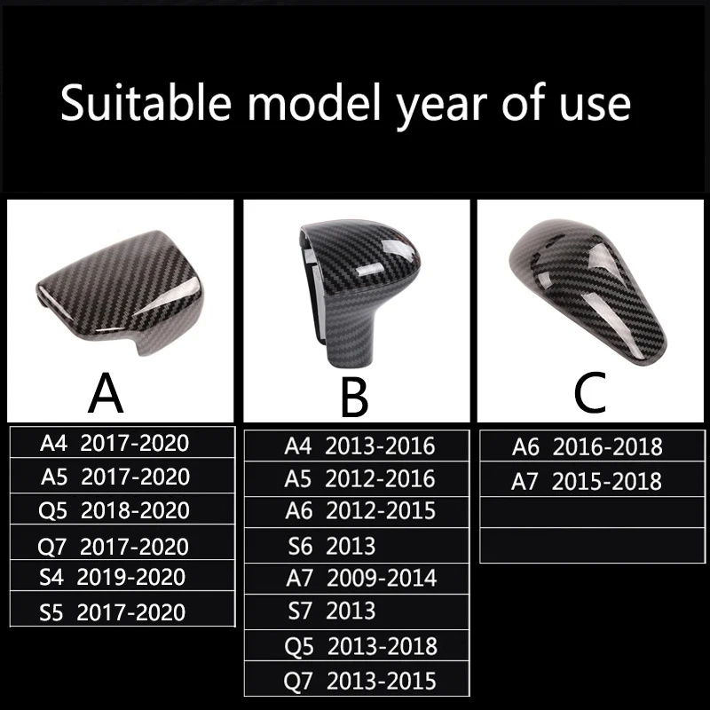 

Для Audi A3 A4 A5 A6 A7 Q2 Q5 Q7 S3 S4 S5 S6 S7 B8 B9 Углеродное волокно автомобильная центральная консоль, крышка рычага переключения передач, декоративные аксессуары