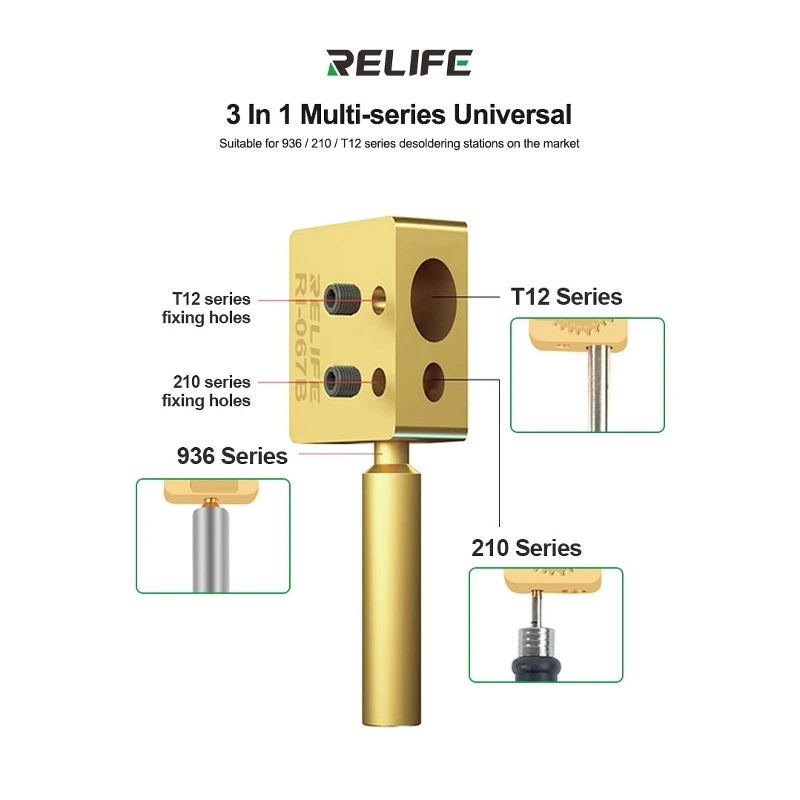 RELIFE RL-599C Mini Soldeerpunt Reinigingsgereedschap 360 °   Reinigen zonder dode hoeken Laskopreiniging Stalen borstel Spons