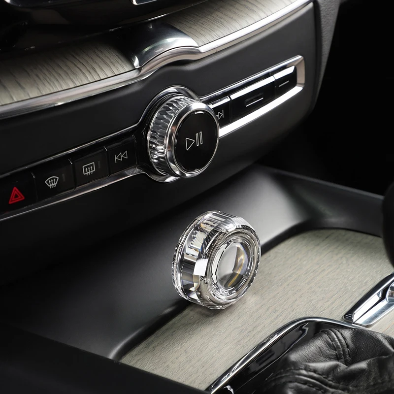 Crystal Volume Adjustment Button Decorative Knob Cover For Volvo XC60 V60 S60 XC90 V90 S90 XC40 C40 EX40 EC40 Accessories