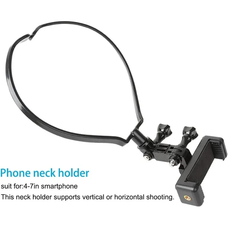 Hands Free Wearable Neck Phone Stand Universal Hanging Tripod for IPhone 15 Pro Max Samsung GoPro Go Pro Selfie Stick Monopod
