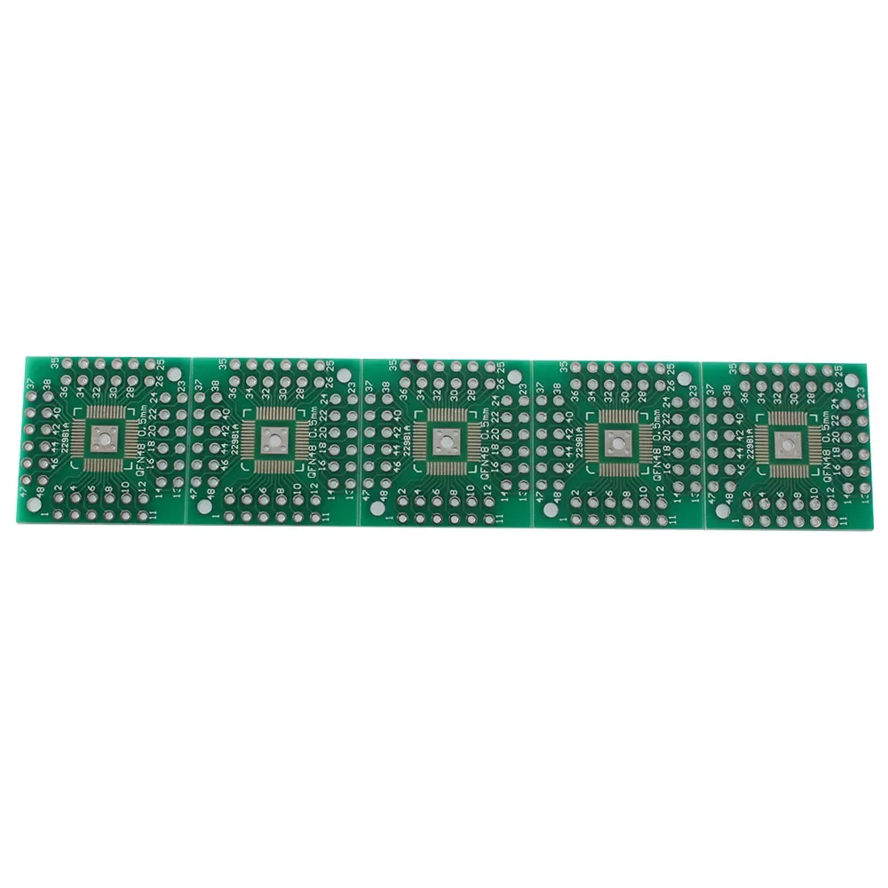 10 pièces 2.54 pas carte PCB HTQFP QFN48 à DIP48 QFN44 0.5MM QFP44 PQFP LQFP carte adaptateur SMT à DIP adaptateur plaque de convertisseur
