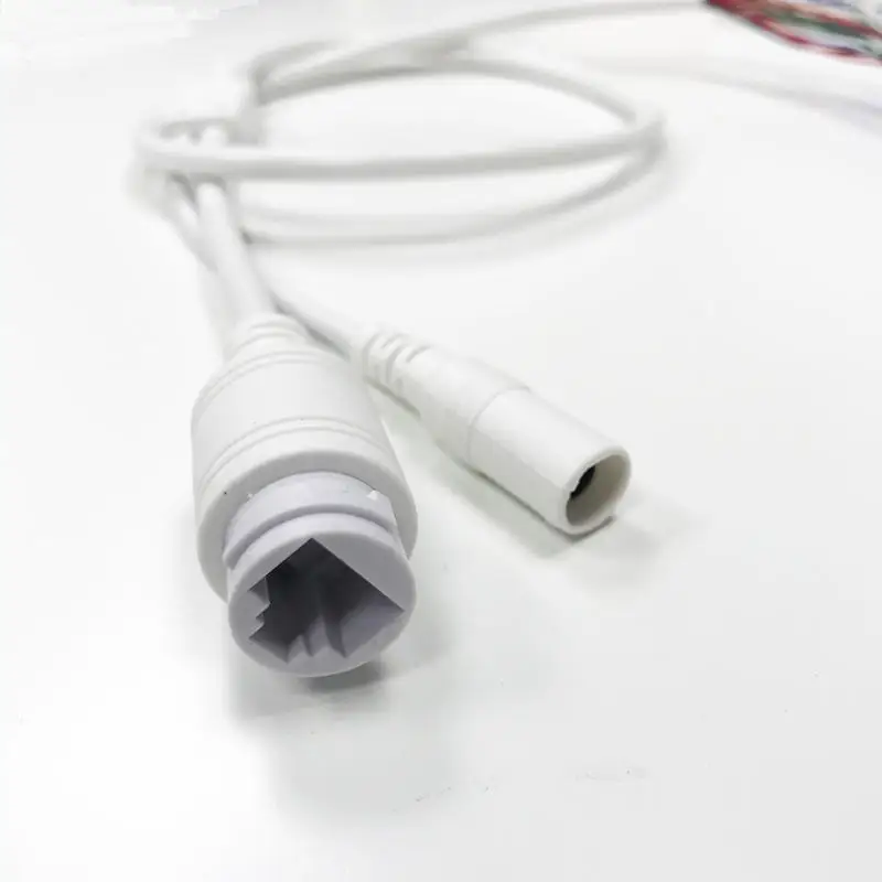 (10PCS) Waterproof POE LAN cable for CCTV IP camera board module with weatherproof connector, Single status LED Free Shipping