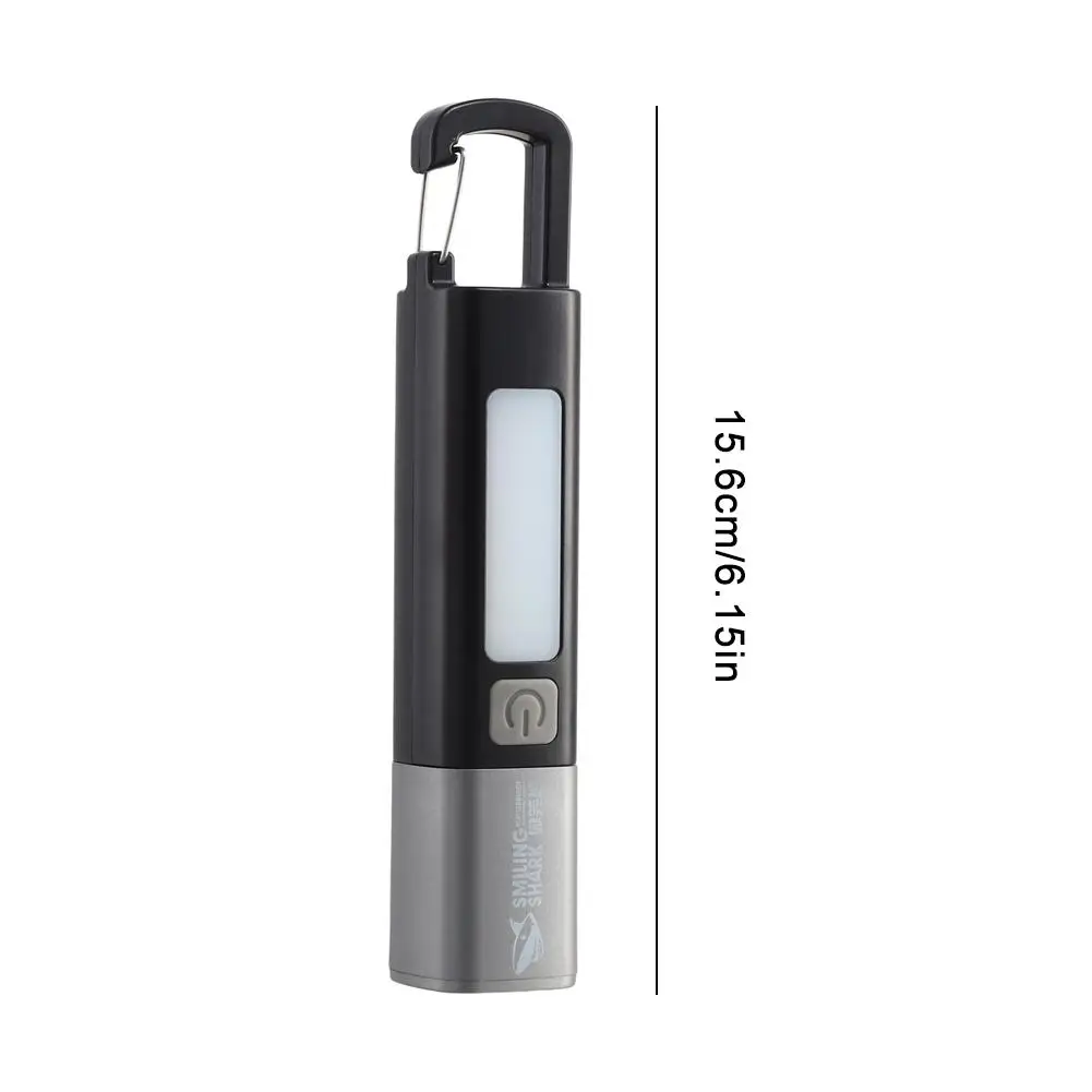 Strong Lighting ABS Flashlamp USB Charging Portable Outdoor Small Flashlight Camping Hanging Lamp Telescopic Focus COB Side Lamp