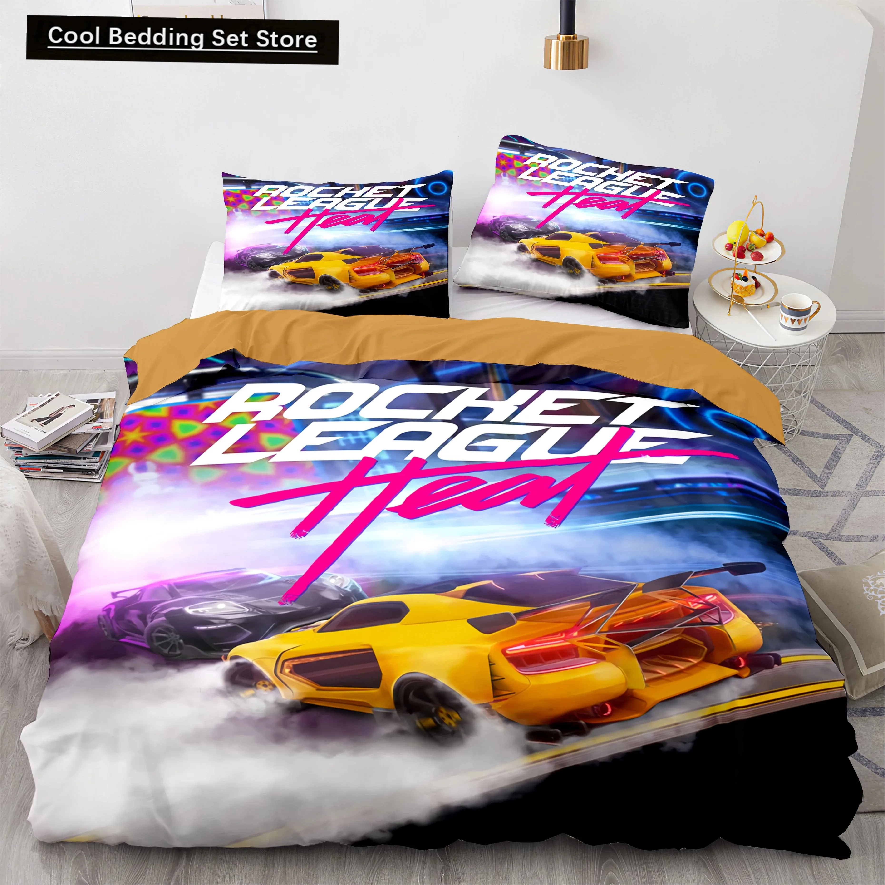 Rocket League Bedding Set Bedspread Single Twin Full Queen King Size Car Rocket League Bed Set Children's Bedroom Duvet cover