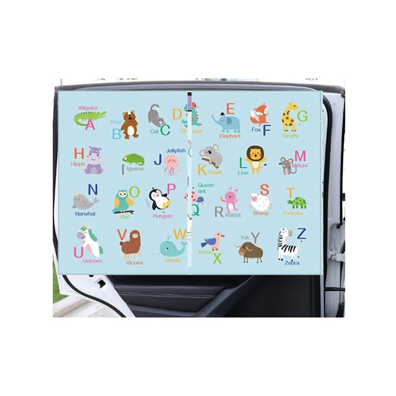 Magnetic Cartoon Car Rear Side Sunshade Window Curtain Children Sun Visor Heat Insulation Sun Blind Durable Easy Install