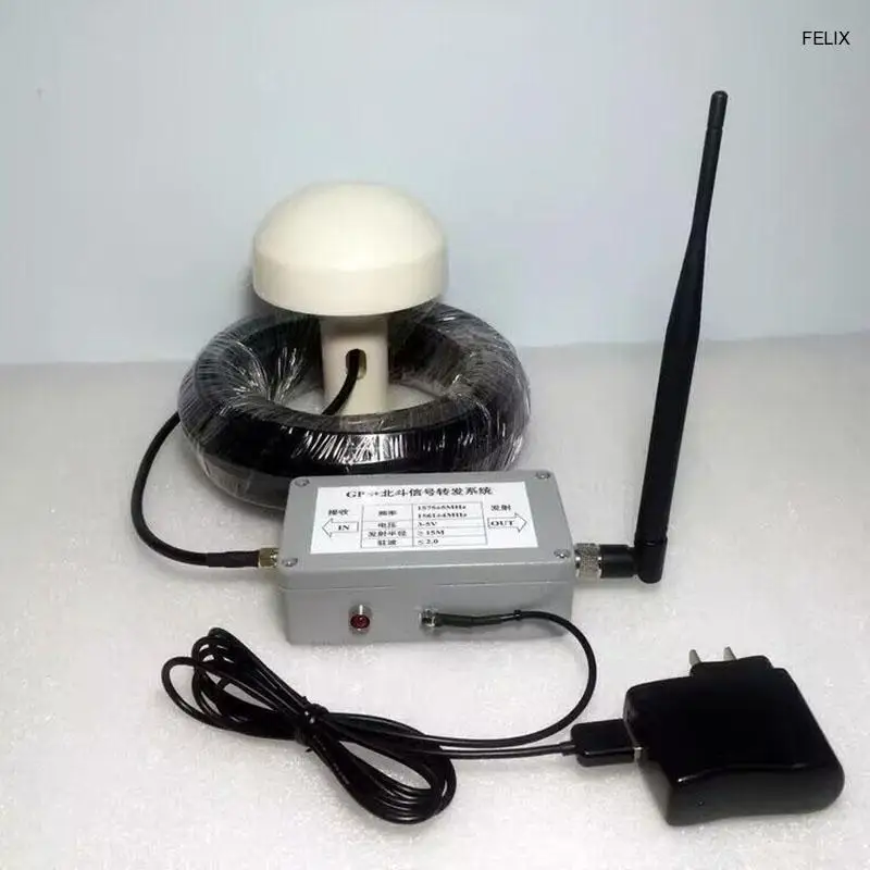 NEW Indoor Mushroom Head GPS Signal Repeater Amplifier Transmission Complete Kit with 15M Mushroom Receiving Antenna