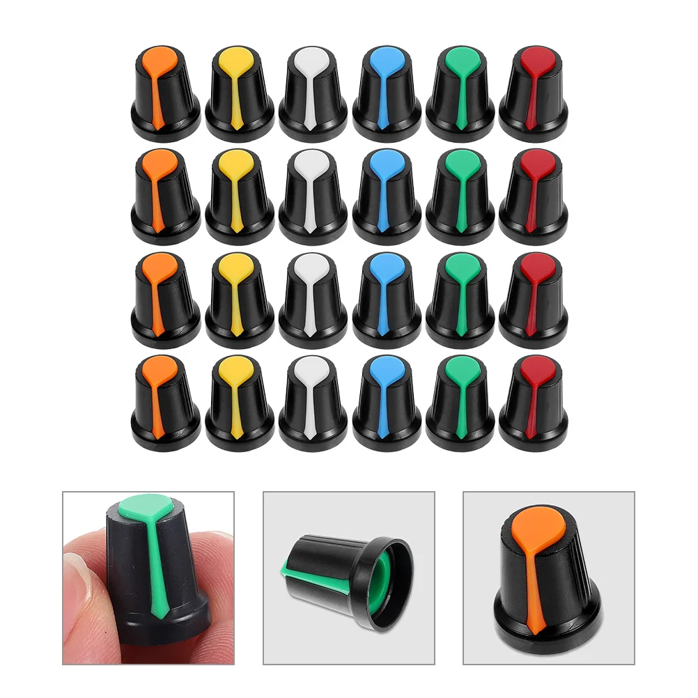 48 Pcs Guitars Potentiometer Knob Sound Knobs Control Caps Switch Turn Replacement Electric Volume Tone for