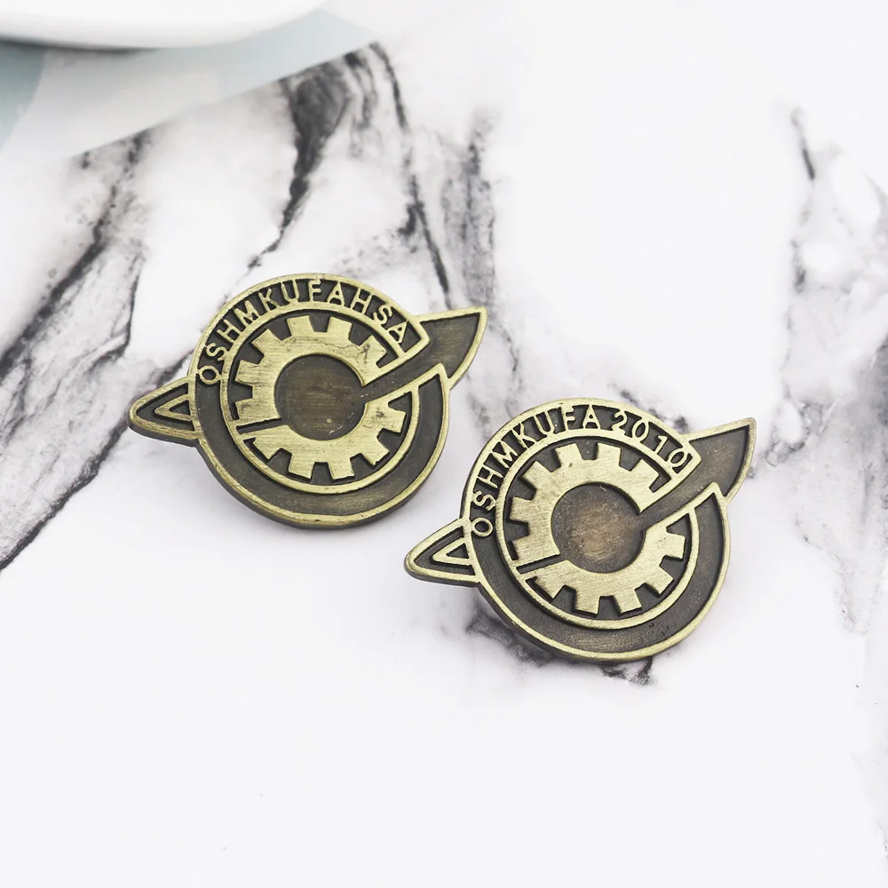 Cartoon Steins Gate Badge Brooches Pins Amadeus Makise Kurisu Labmen The Fate of The Stone Metal Pins Women Men Bag Shirt Gift