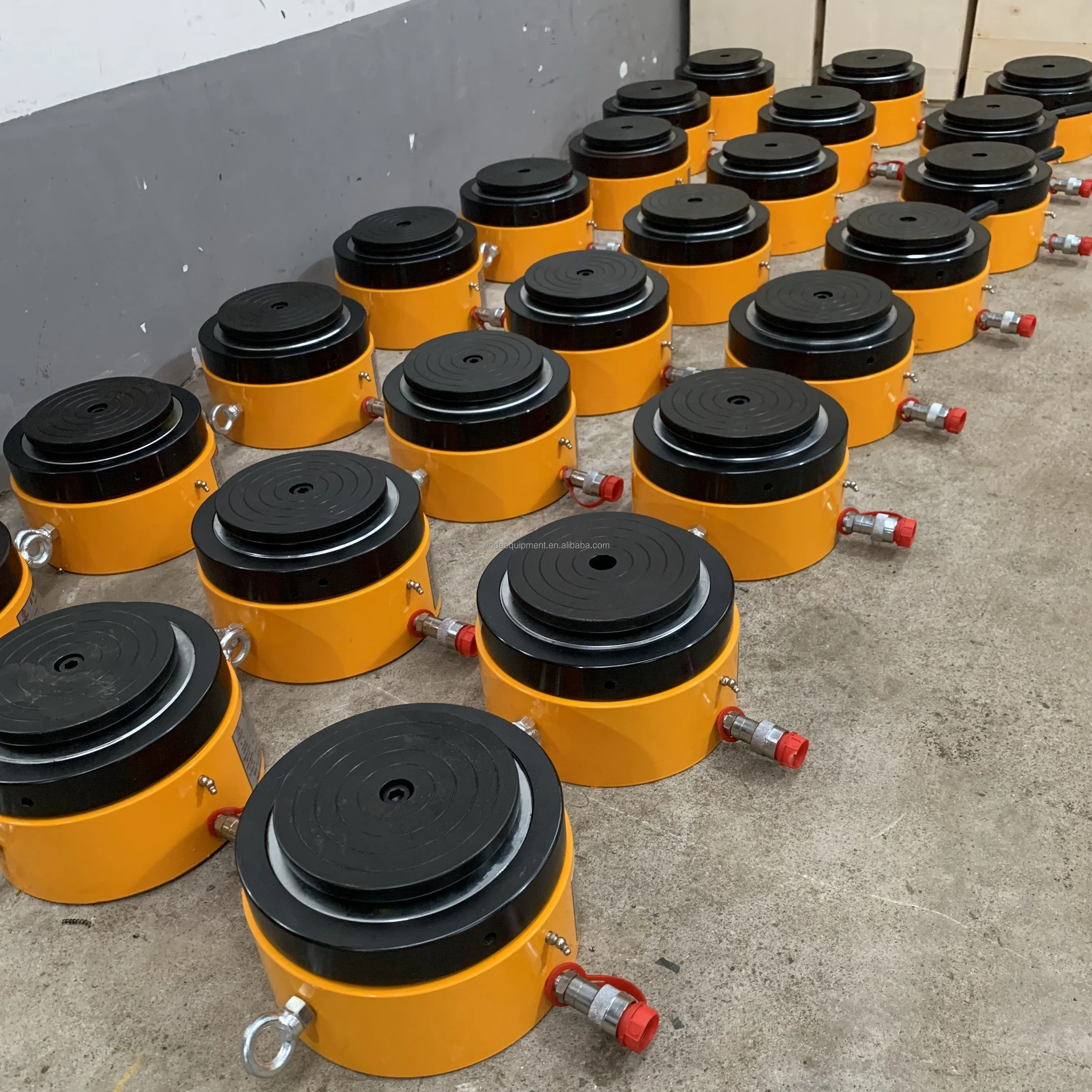 For Single Acting Low Height Adjustable Steel Hydraulic Synchronous Lifting Jack System Low Height Lock Nut Hydraulic Cylinder