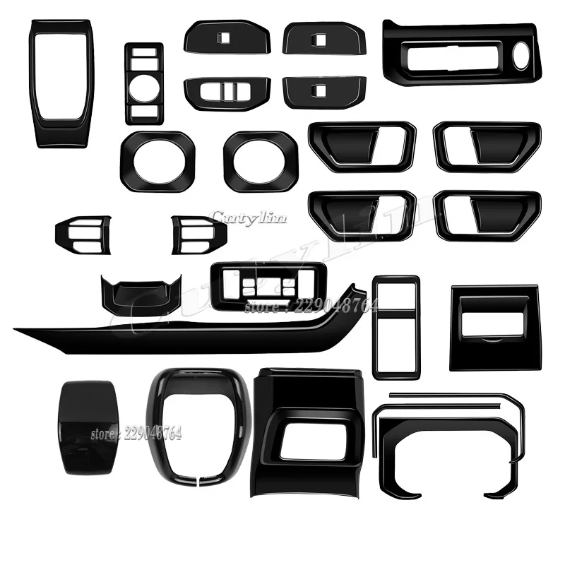 RHD For Toyota Land Cruiser FJ 2026 2027 ABS Black Steering Wheel Button AC Condition cover trim window switch lift panel TRIMS