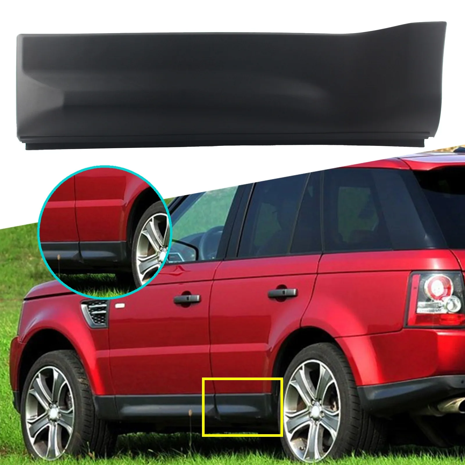 For Land Rover Range Rover Sport 2010-2013 Right Left Rear Door Mouldings Trim Inlaid Strip
