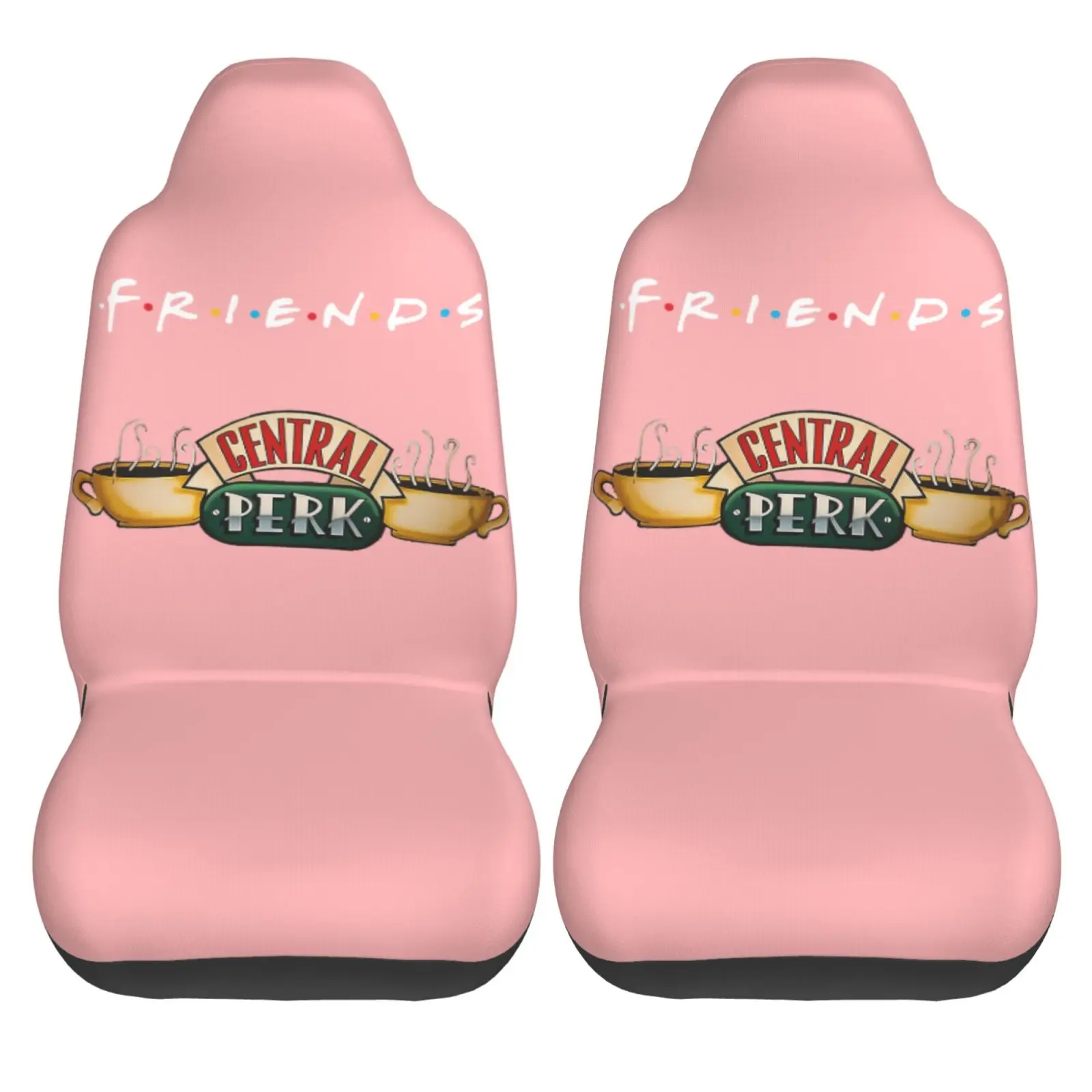 Friends TV Show Car Seat Covers Protection 2 Pcs Auto Seat Covers Pretty Automobile Polyester Cover