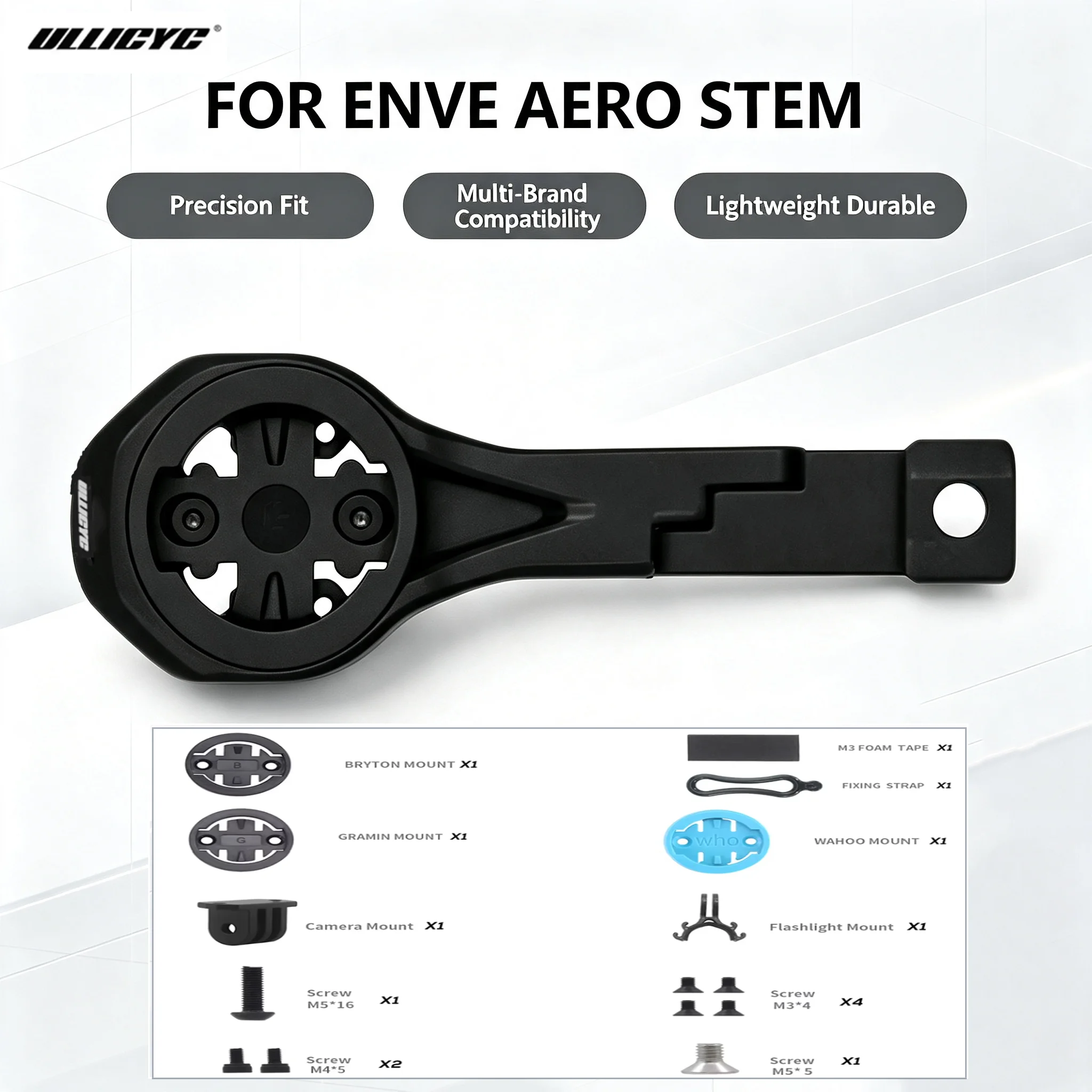 Front Aluminum Alloy Computer Mount For ENVE Aero Stem With GoPro Adapter Compatible With Garmin 1050/ Wahoo/Bryton Bicycle Part