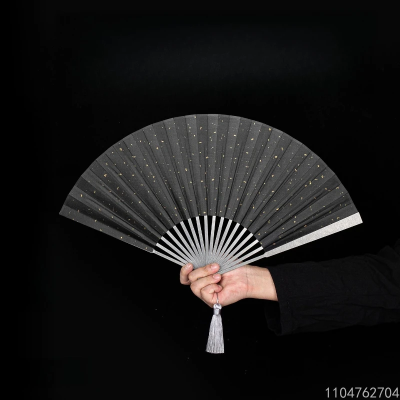 

Металлический складной веер — настраиваемый вентилятор Тай-чи в древнем стиле для самообороны, кунг-фу и использования на открытом воздухе