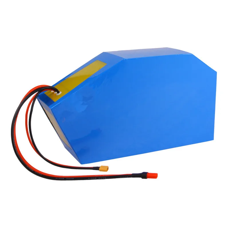 72v 50Ah lithium ion triangle battery 18650 li ion Polygon battery for 5000w Mountain Bike scooter Motorcycle + 10A charger