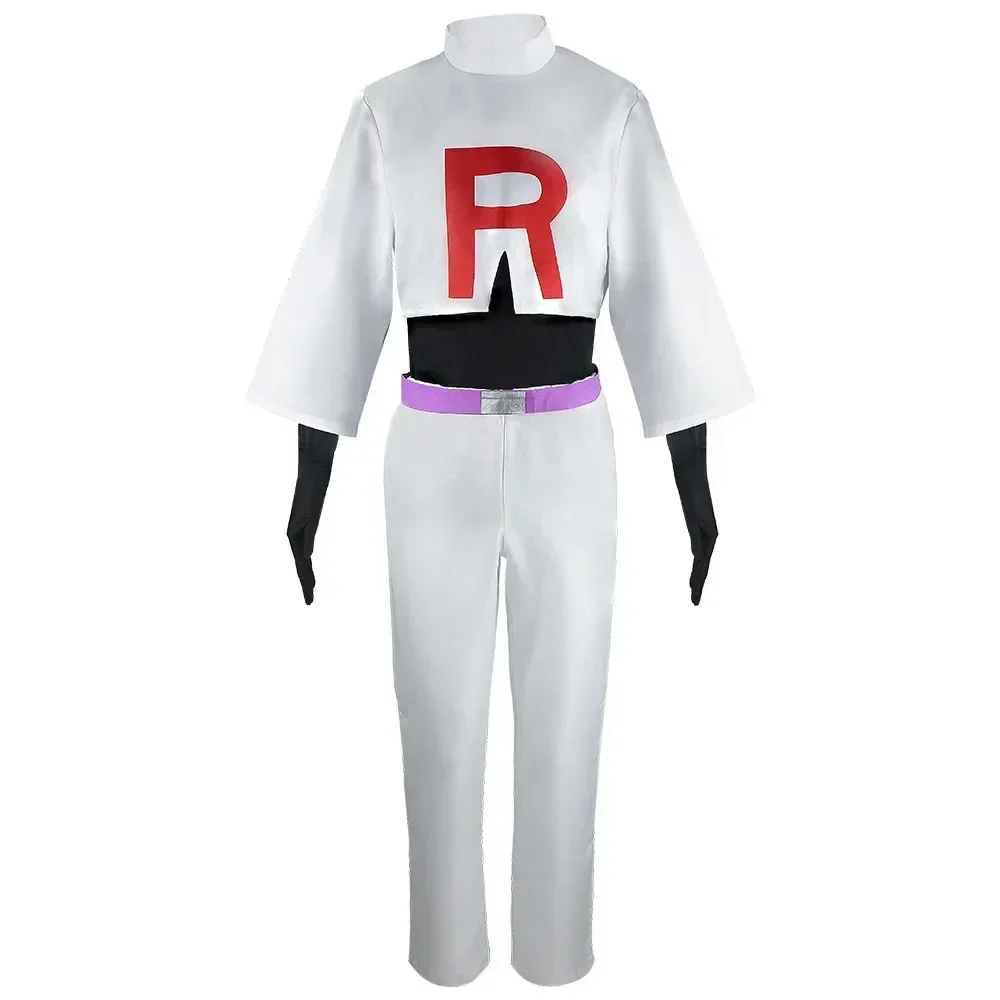 Anime Team Rocket Cosplay Costume Jessie Musashi James Kojirou Adult Unisex Skirt Uniform Suit Halloween Party Outfit Carnival