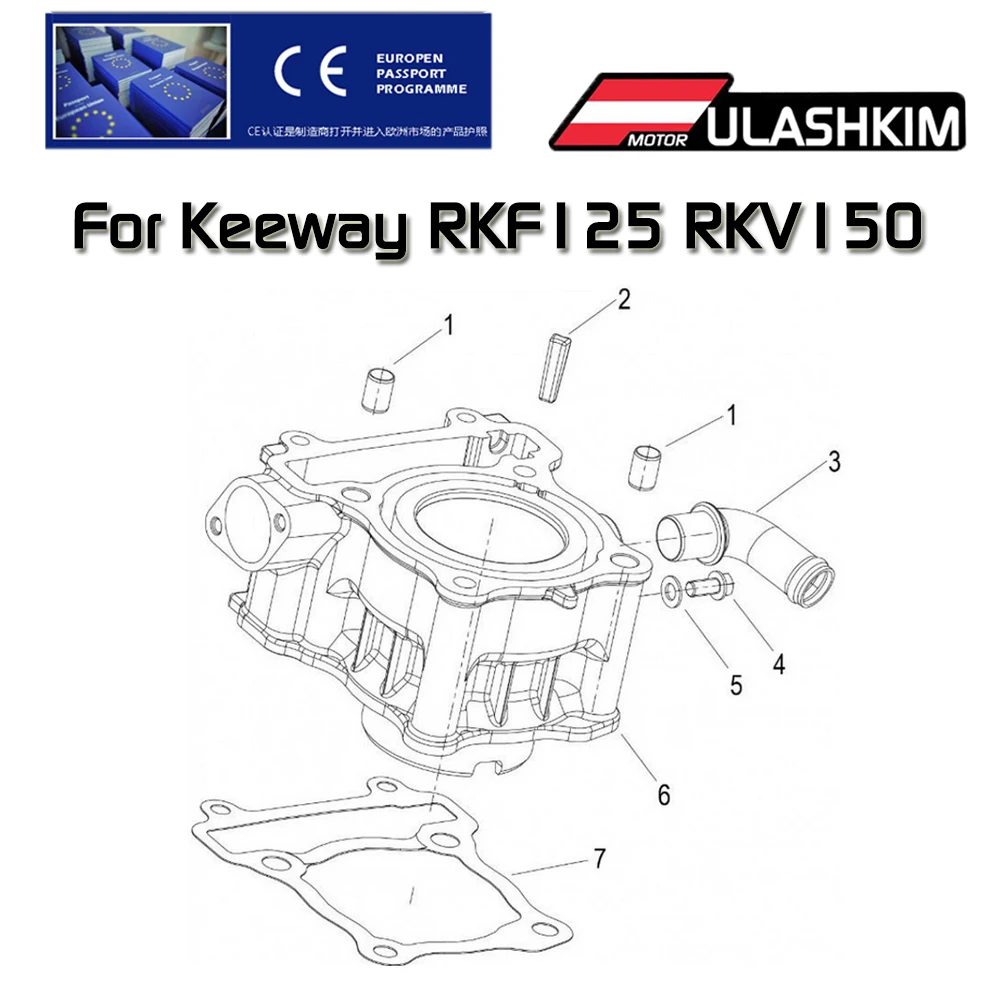 Motorcycle Cylinder Kit For Keeway 150 125 RKF RKV 125 150 RKF125 RKV150