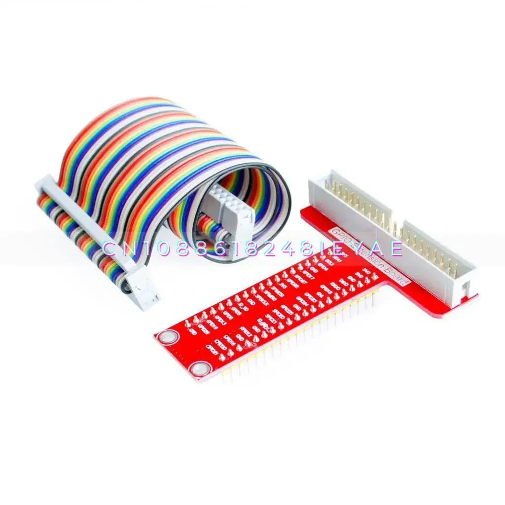 

Совместим с Raspberry Pi B + аксессуарами Плата расширения GPIO T-типа Кабель 40P, макетная плата