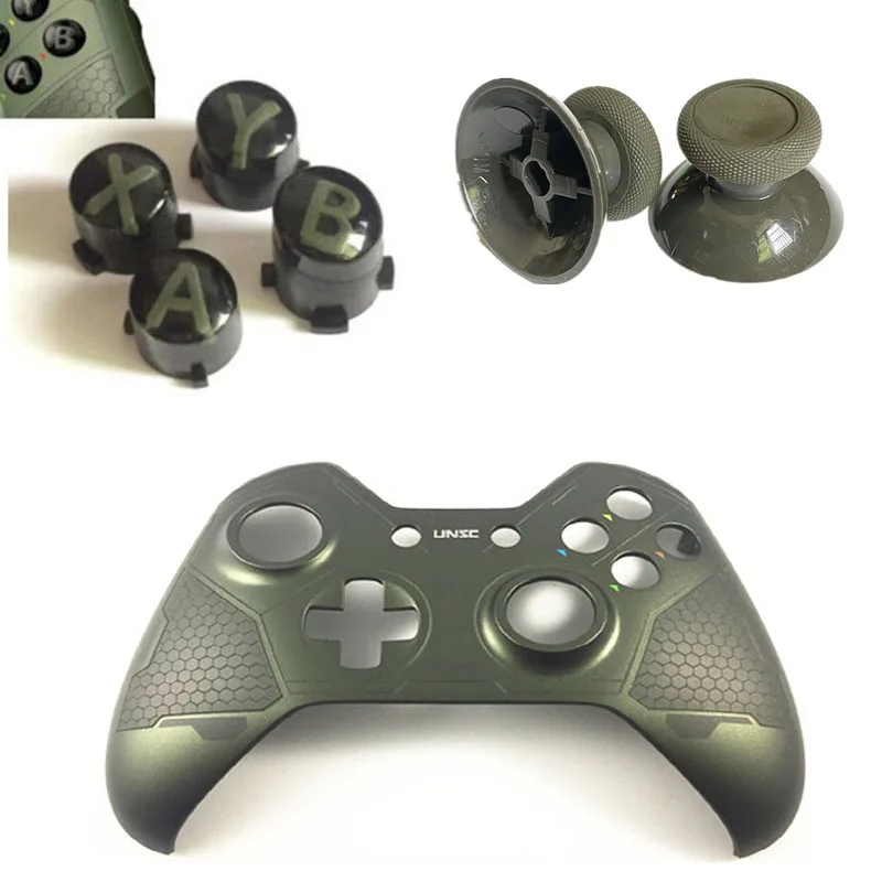 

For Xbox one Controller Housing Replace Top Front Shell Cover Case 5 Guardians Limited Edition W/ Thumbstick Caps ABXY Buttons