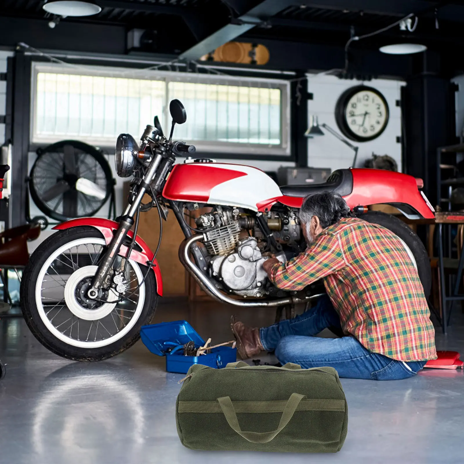 Canvas Tool Pouch Organizer Lightweight Portable Bag for Outdoor Repairs and Storage Tool Pouch Organizer for Tools