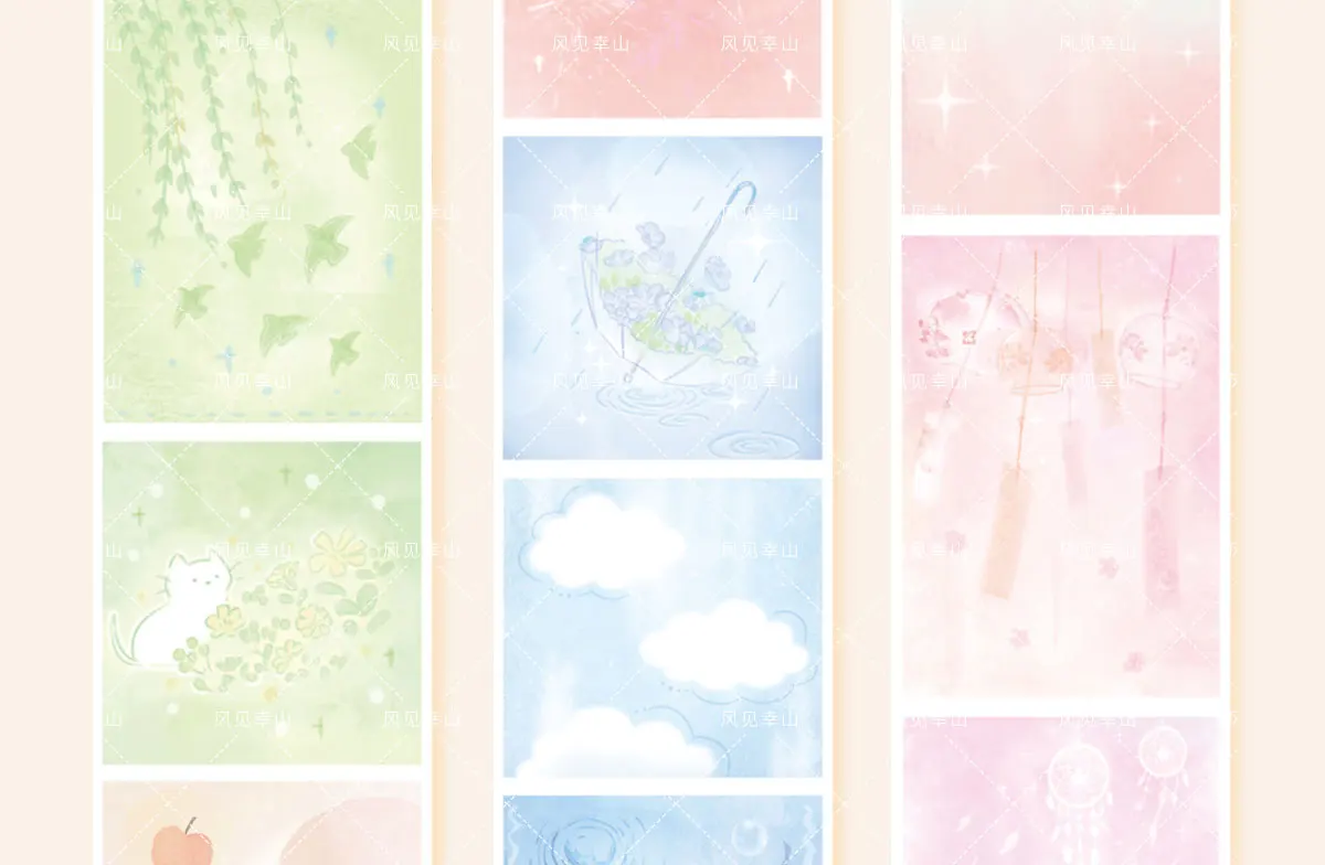 

Стиль мечты Washi Pet Tape большой фон справочник коллаж ежедневный чехол для мобильного телефона