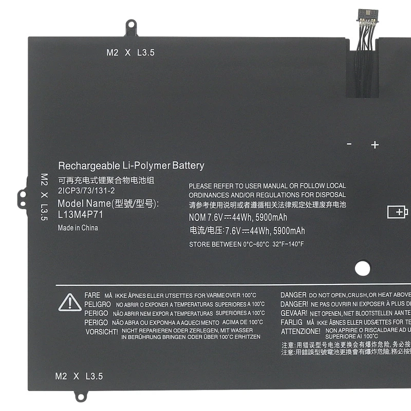 Laptop Battery L13M4P71 L14S4P71 For Yoga 3 Pro 1370 Series Pro-1370-80HE Pro-5Y71 Pro-I5Y51 Pro-I5Y70 Pro-I5Y71 44Wh/5900mAh