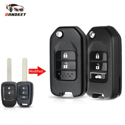 Dandkey 2/3 Buttons Modified Flip Remote Car Key Alarm Shell Case For Honda Accord Civic CR-V 2013 2014 2015 2016 2017 2018 2019