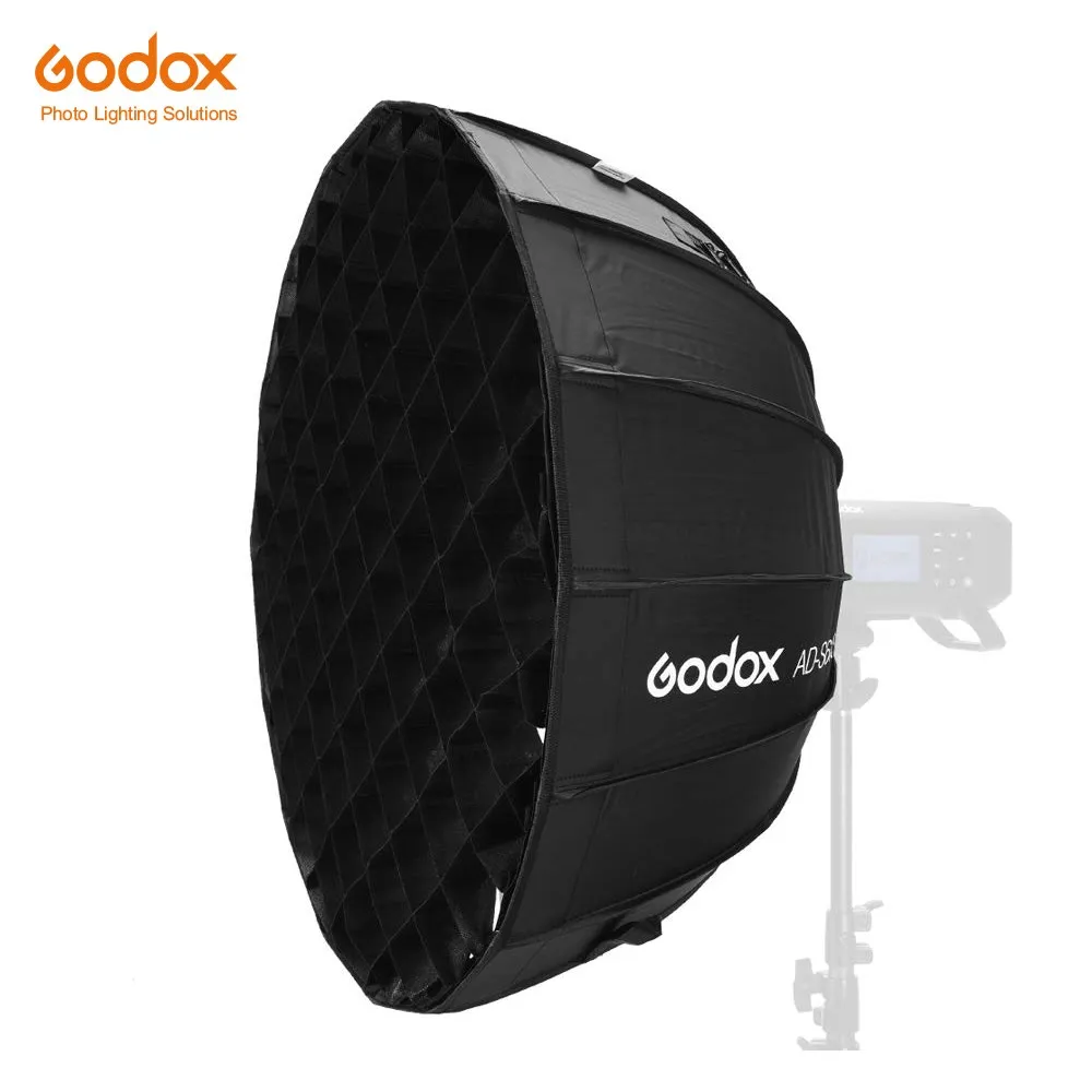 Godox AD-S65S 65cm Silver Deep Parabolic Softbox with Honeycomb Grid Godox Mount Softbox for AD400PRO