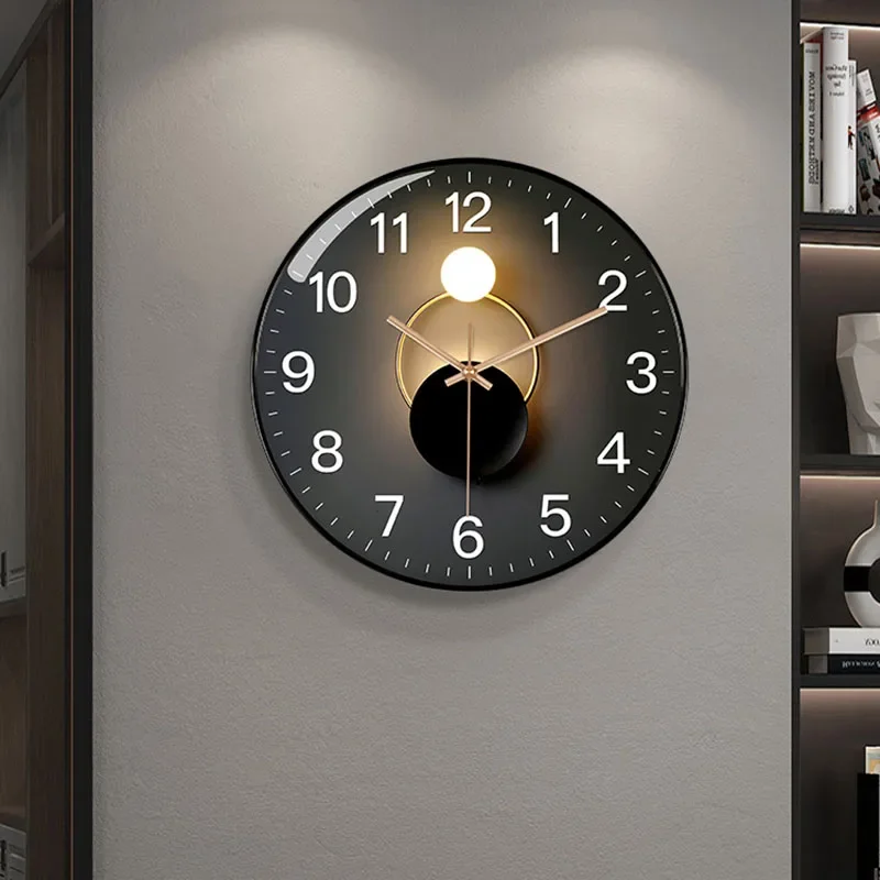 

Modern Art Silent Wall Clock Round Wall Watch Modern Design Modern Bedroom Mechanism Relogio De Parede Home Wall Decoration