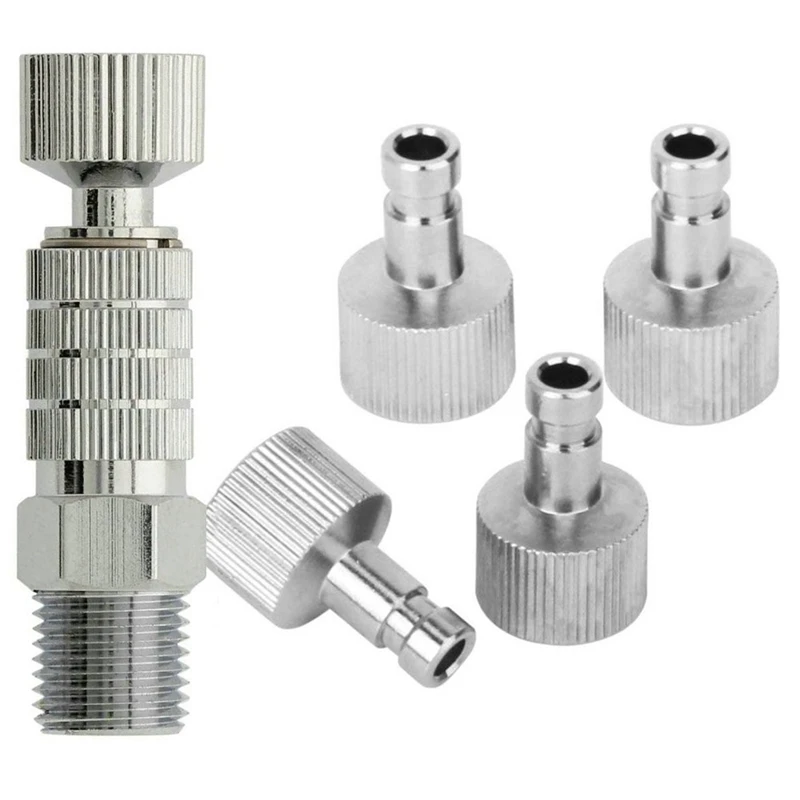 1Set Airbrush Quick Release Adapter With 4 Fittings 1/8Inch Part Air Horse Airbrush Quick Connector