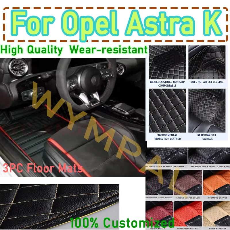 

Luxury Custom Auto Leather Car Floor Mat For Audi A4 B7 2005 2006 2007 2008 Car Mat Full Set Waterproof Accessories interior pad