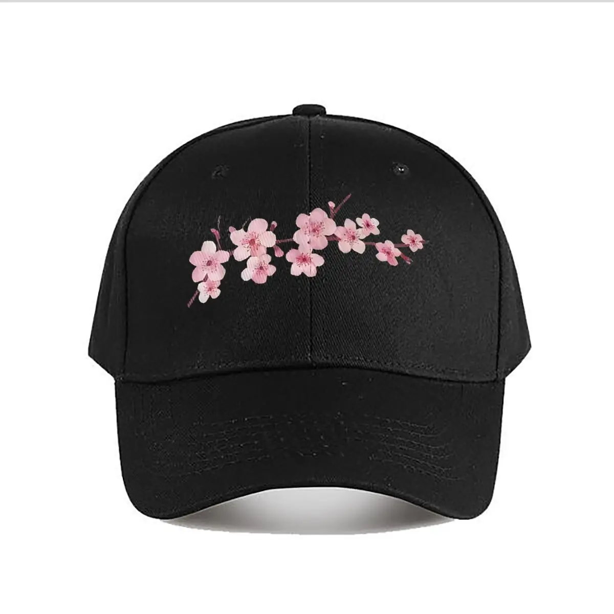 Pink Cherry Blossom Branch Floral Baseball Cap Fashion Men Sunhat Women's Outdoor Sports