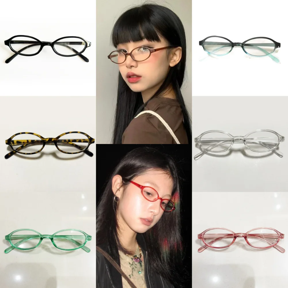 Сверхлегкие очки Y2K с защитой от синего луча, легкие овальные очки с леопардовым принтом, прозрачные очки в маленькой оправе для женщин/мужчин