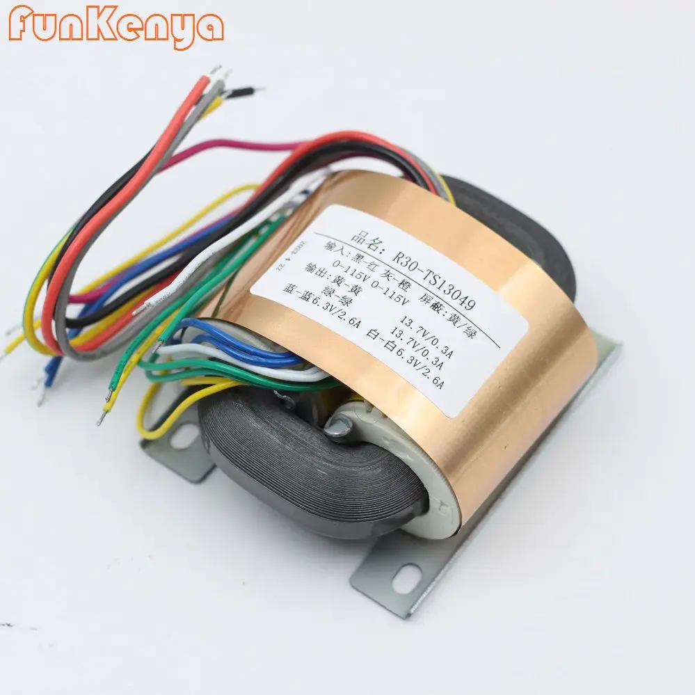 R نوع 40 واط محول DIY Preamp مكبر للصوت 0-12 فولت 0-9 فولت 0-8 فولت مخصص 40VA