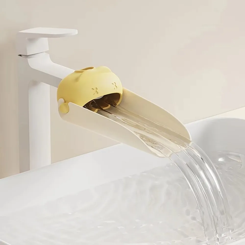 Splash-Proof Faucet Extender Foldable Cute Cartoon Water Nozzle Guide Sink Hand Washing Assistant Water Faucet Extension