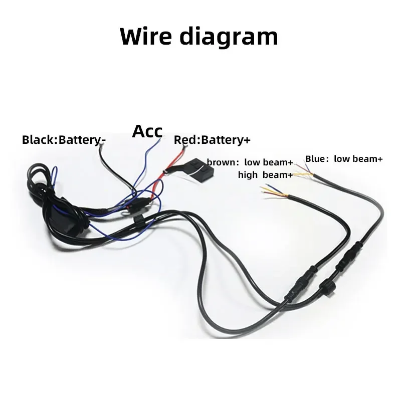 SANVI Wiring Harness Kit for 2 Lights Fuse On-Off Switch 12V Relay 120Watt for LED Work Light Bar