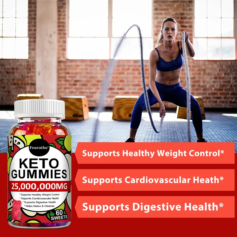 Premium Keto ACV Gummies for Women Men - Detoxify, Support Healthy Weight Management, Gut Digestion, Fat Burner