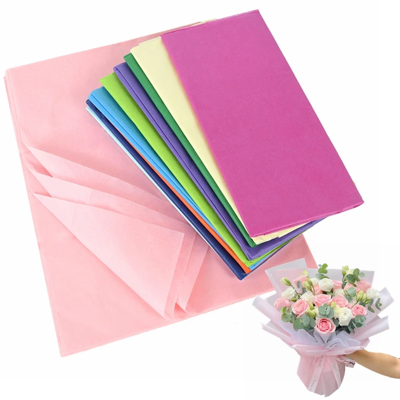 10PCS Tissue Paper Flower Bouquet Clothing Shirt Shoes Gift Wrapping Paper Florist Wedding Birthday Party Decor DIY Crafts Paper