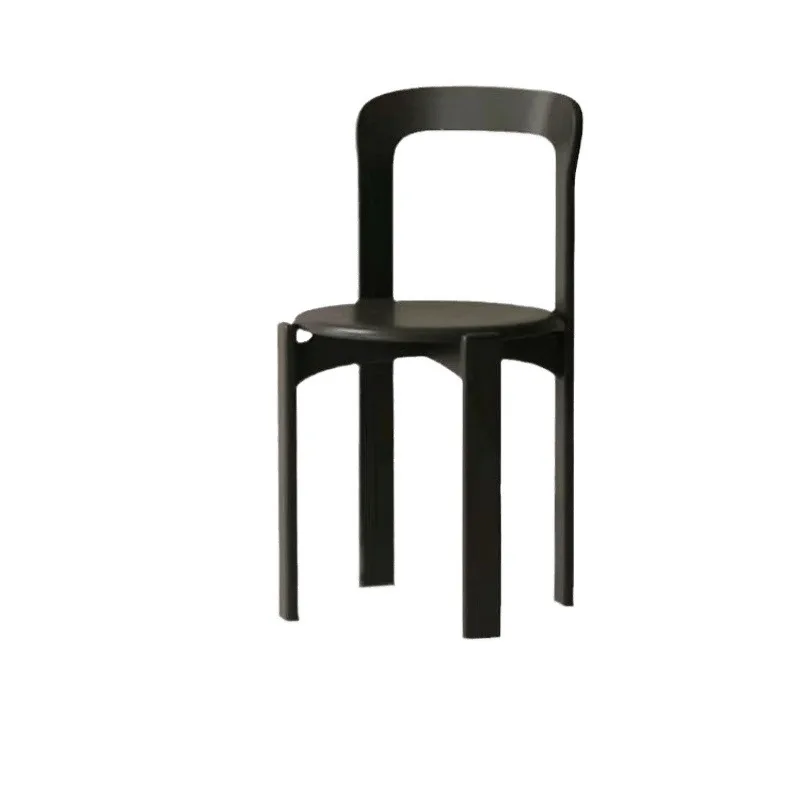 

French retro dining chair designer cream style makeup back chair