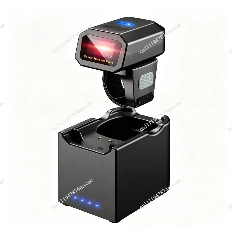 Portable mobile phone bluetooth scanner finger QR code mini wireless sorting inventory scanner