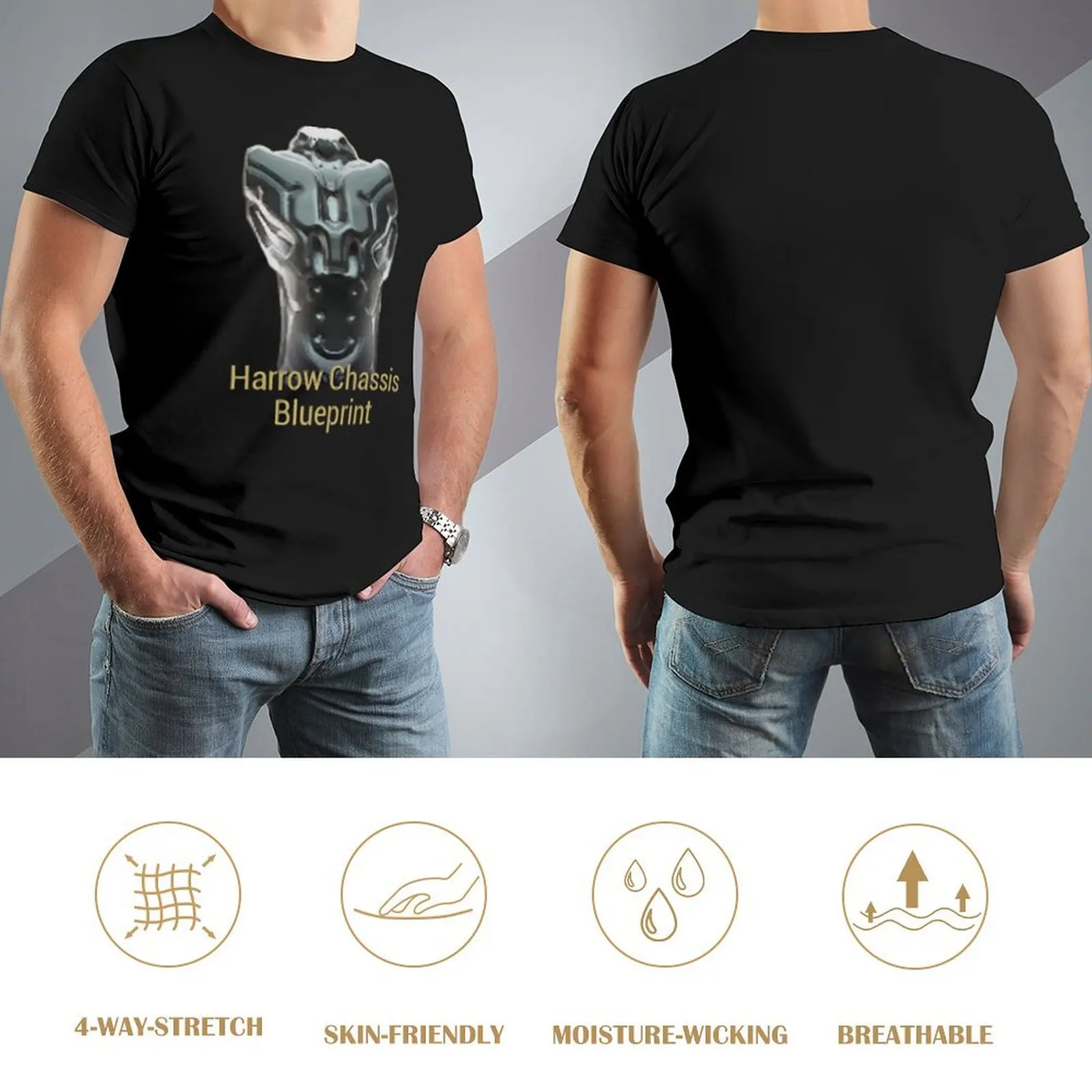 Harrow Chassis Blueprint Warframe Tennocon Meme T-Shirt funny meme t-shirts anime shirt fashion shirts Men's t-shirt