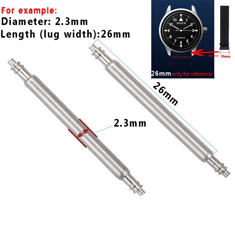 2mm 2.3mm Stainless Steel Spring Bars for Garmin Fenix Venu Forerunner Watch Strap Connector Release Spring Pins 22mm 26mm